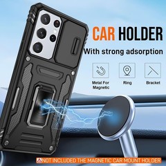 For Samsung Galaxy S21 Ultra Case w/ Military Grade Protective Cover & Kickstand