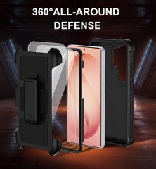 Samsung Galaxy S26 Ultra Case with Belt Clip Holster, Heavy Duty Shockproof Bump