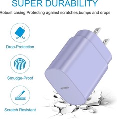 25W USB-C Fast Charger Adapter for iPhone 17, Samsung Galaxy S25/S24