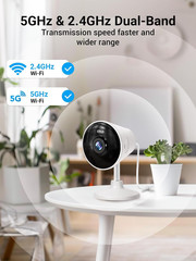 [5G & 2.4G] Indoor/Outdoor Security Camera for Home, Baby/Elder/Dog/Pet Camera w