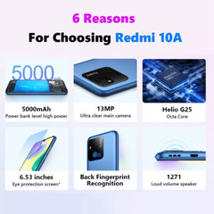 Xiaomi Redmi 10A 64/128GB ROM Octa-core Phone Android 6.53&Prime; Dual SIM New Sealed