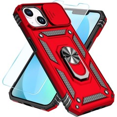 iPhone 12/13 Mini Case with HD Screen Protector & Slide Camera Cover & Kickstand