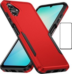 Samsung Galaxy A06 Case with Screen Protector, Slim Fit Bumper Hybrid Heavy Duty