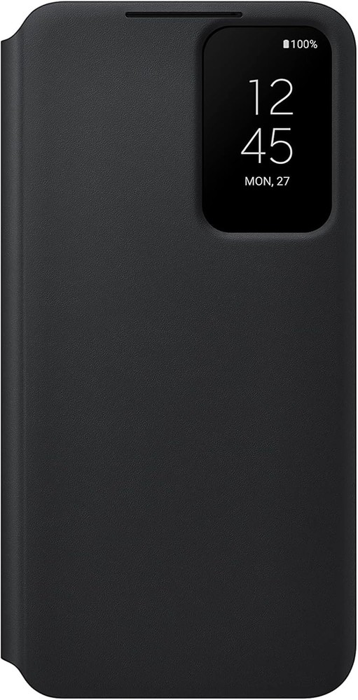 Galaxy S22 S-View Flip Cover, Protective Phone Case, Cutting Edge Design, Black