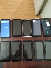 Lot of 10 Mixed Brand WIKO U316AT/SKY Elite p55Max and other Smartphone For part