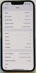 TESTED USED GSM UNLOCKED MIDNIGHT iPhone 13, 128GB A2482 MLA23LL/A, 90% BATTERY