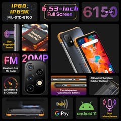 UMIDIGI BISON X10 64GB/128GB Octa Core Rugged NFC Dual SIM Unlocked Smartphone