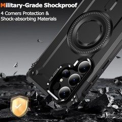 Slim Fit for Samsung Galaxy S25 Ultra Case with Stand, Military Grade Protection