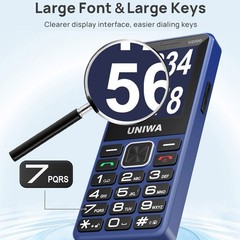 2.4 inch4G LTE Mobile Dual SIM Large Button Mobile SOS Keyboard Unlocked Edition