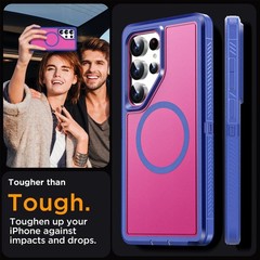 Heavy Duty Full Body Rugged Case for Samsung Galaxy S25 Ultra, Magnetic Magsafe