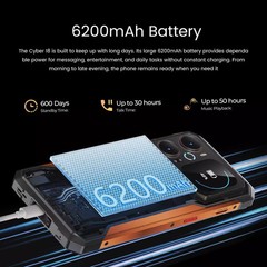 HOTWAV Cyber 18 Outdoor Smartphone 20GB+256GB 6,75 in Phone Android 16 64MP GPS
