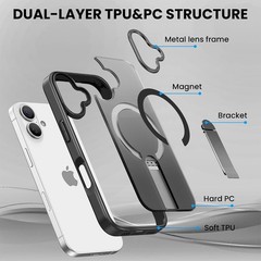 iPhone 17 Case 6.3&Prime; Shockproof Protective Phone Cover Compatible with Mag Safe
