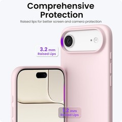 1. For iPhone 6.5&Prime; Air Case Slim Liquid Silicone Shockproof Cover Chalk Pink 2