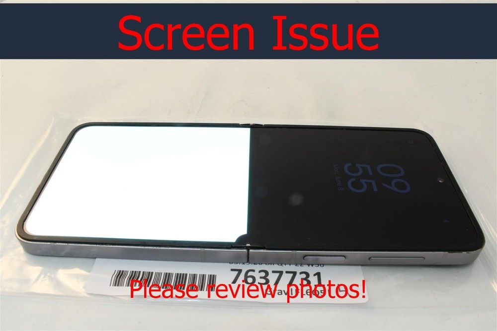 DEFECTIVE Samsung Galaxy Z Flip6 SM-F741U1 512GB Gray – Factory Unlocked 7637731