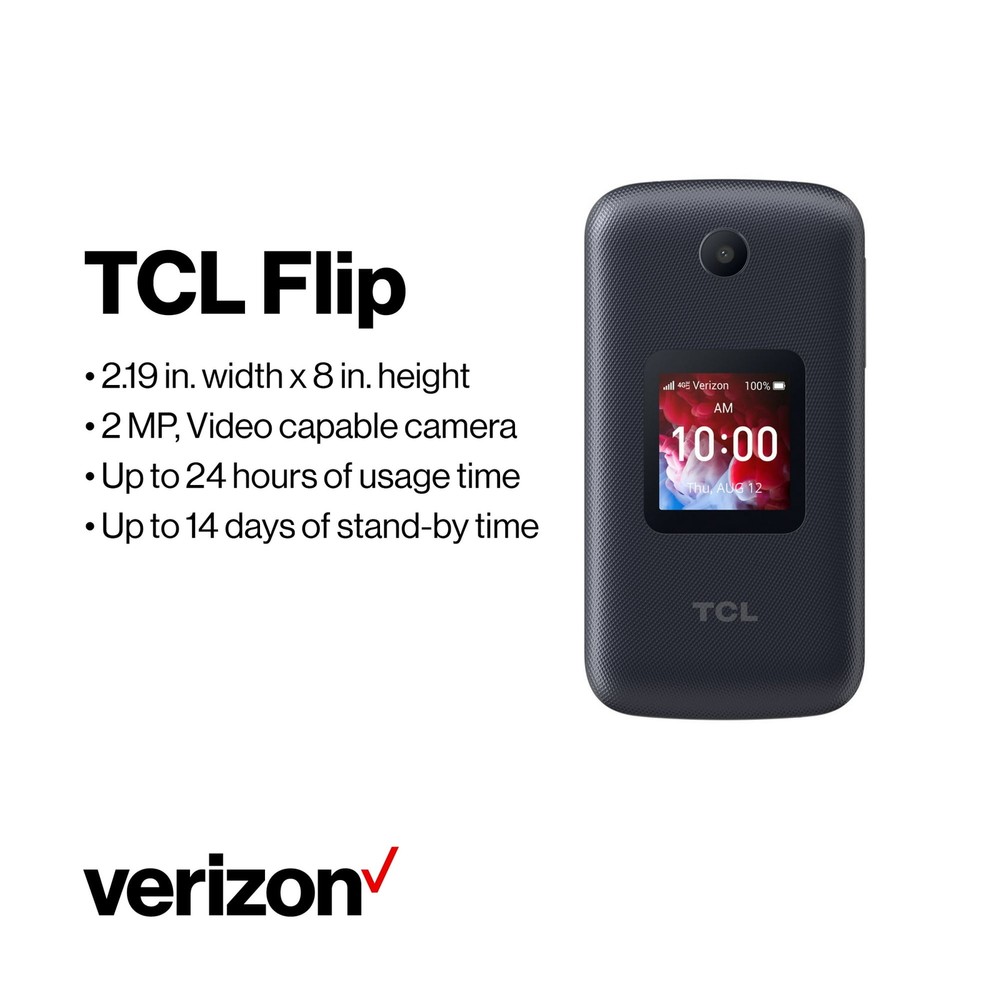 ALCATEL TCL FLIP Pro 4056S 8GB Verizon GSM 🔓 Unlocked 4G LTE (Slate Gray)