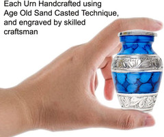 Small Cremation Urns for Human Ashes | Set of 6 | 3 Cubic Inches | Mini Keepsake