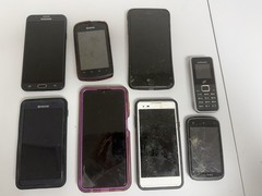 Random Lot of 8 Cell Phones Untested, for Parts or Repair Assorted Apple Samsung
