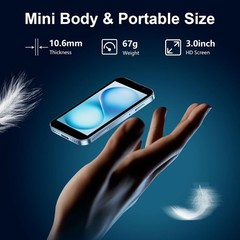 Mini Phone Unlocked 3.0&Prime; HD Touch Screen Android Kids Dual SIM Face lD 2GB+16GB