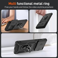 for Motorola Moto Edge (2025) Case with Slide Camera Cover & Screen Protector