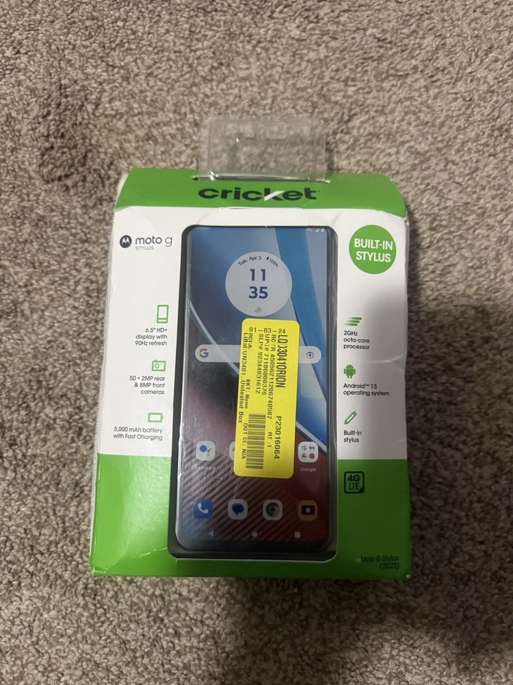 Cricket Wireless Motorola Moto G Stylus 2023 6.5&Prime;HD/50Mp/128GB/4GB Blue Phone