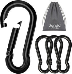 Pixel Panda 3.1&4 Inch Heavy Duty Carabiner Clips Load 1000Lbs, 2&4&8Pack Large