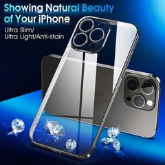 Crystal Clear Case for iPhone 14 Pro, Transparent Shockproof Protective Phone Ca