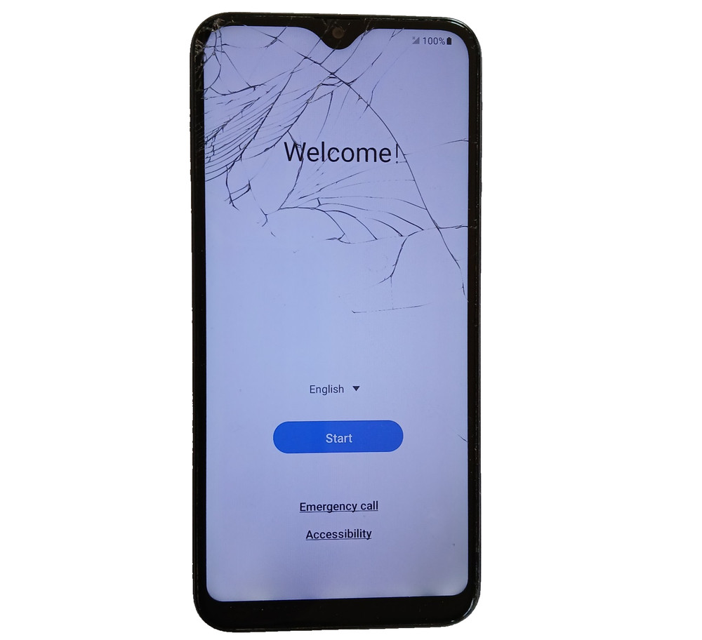 Samsung Galaxy A10e Verizon 32GB Black Android Cracked Fully Functional 2019