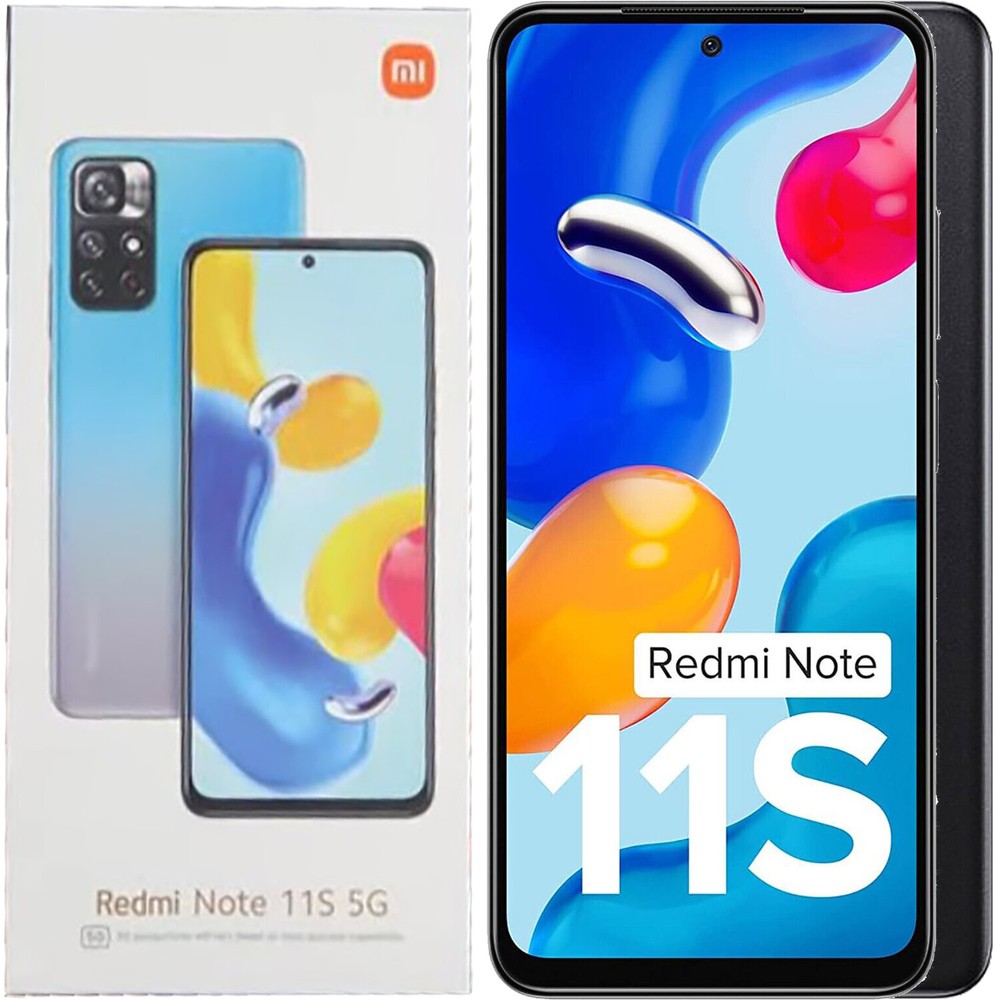 NEW Xiaomi Redmi Note 11S 5G Midnight Black 128GB + 6GB Dual-SIM Unlocked GSM