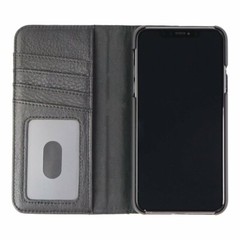 For Apple iPhone 11 Pro Max Wallet Case, Card Slots Full Leather Cover Black