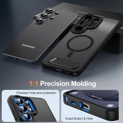 Translucent Matte Black Case for Samsung Galaxy S26 Ultra, Magnetic Phone Cover