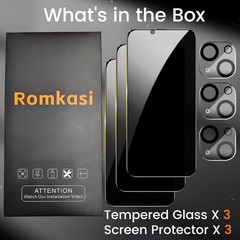 3PCS Privacy Screen Protector & Camera Lens Protector for iPhone 14 Pro Max 6.7
