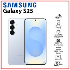 Samsung Galaxy S25 5G 12GB+512GB ICYBLUE Dual SIM Unlocked Android Cell Phone