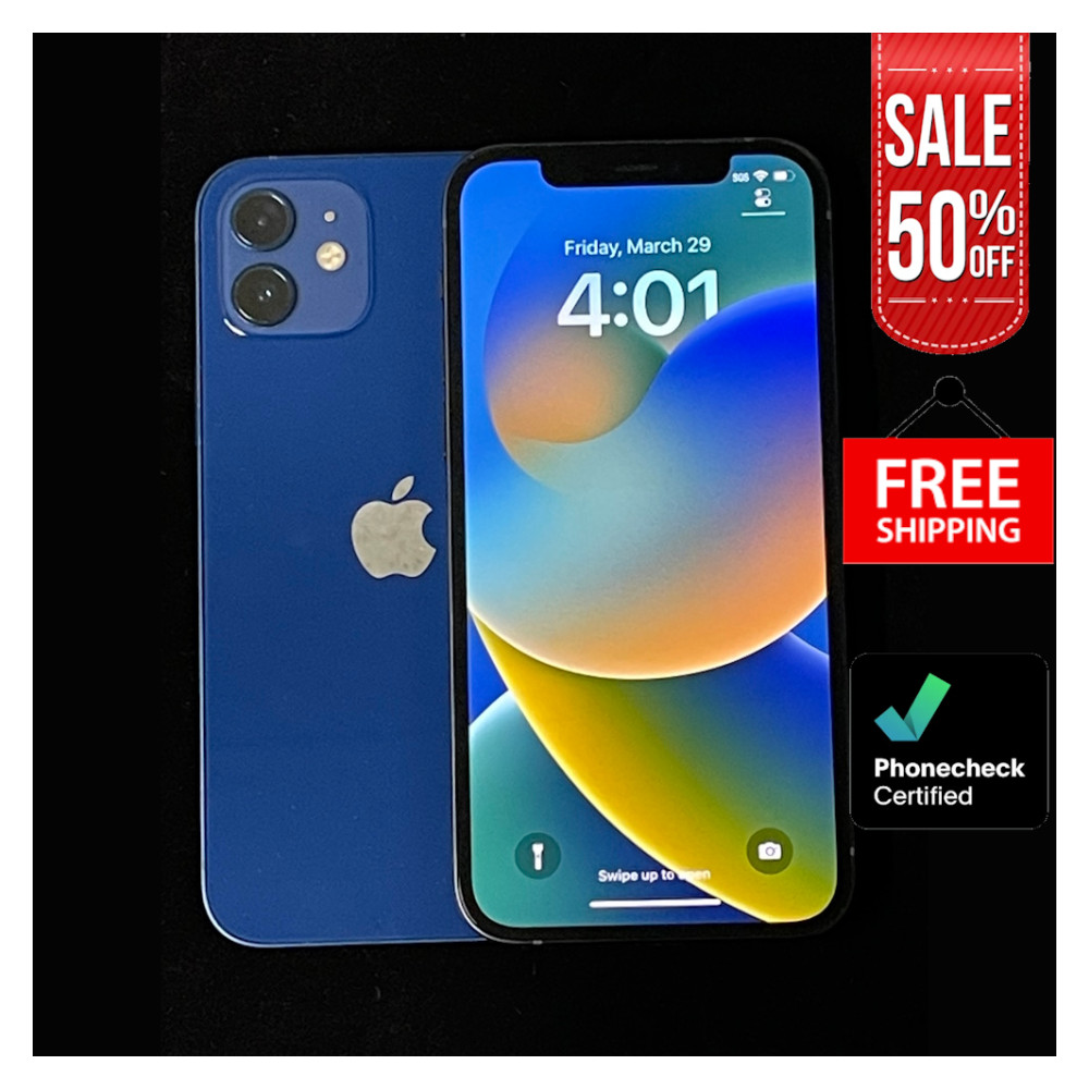 Apple iPhone 12 64GB Unlocked Verizon 5G AT&T -Very GOOD -Dual 12MP Camera