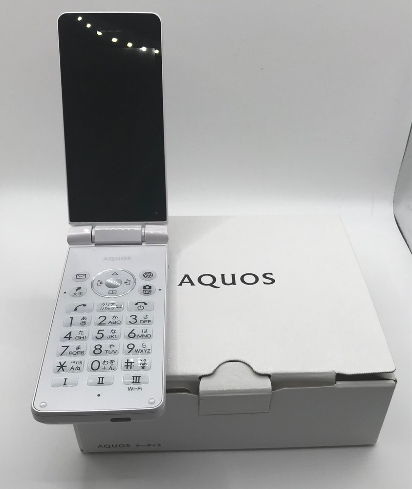 Mint SHARP AQUOS Keitai 3 flip phone 805SH 806SH Softbank Unlocked White SIMFree