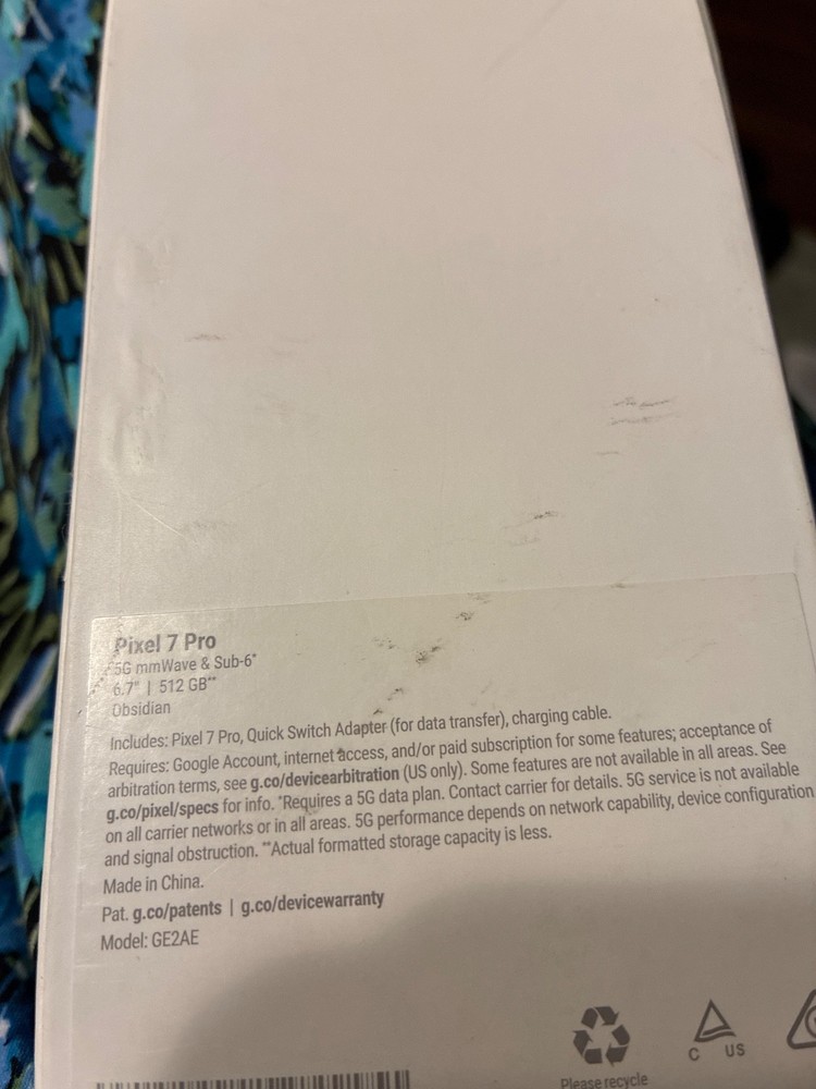 Google Pixel 7 Pro – 512 GB – Obsidian (Unlocked)