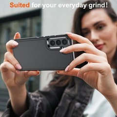 Heavy Duty Shockproof Case for Samsung Galaxy S22, Military Drop Protection, Bla