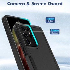 Samsung Galaxy S21 Ultra Case with Screen Protector, Heavy-Duty Shockproof Case