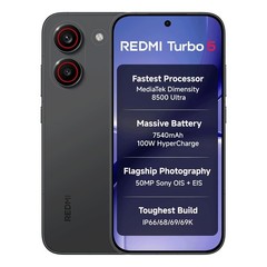 REDMI Turbo 5 (12GB + 256GB) Black | MediaTek Dimensity 8500 Ultra