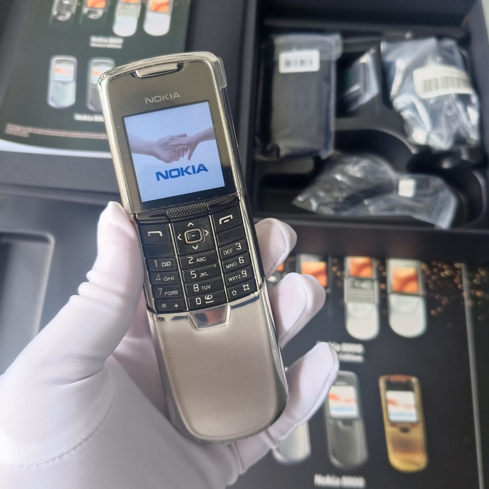 UNLOCKED – GENUINE NOKIA 8800 CLASSIC SILVER 2G GSM MOBILE PHONE Made in Germany
