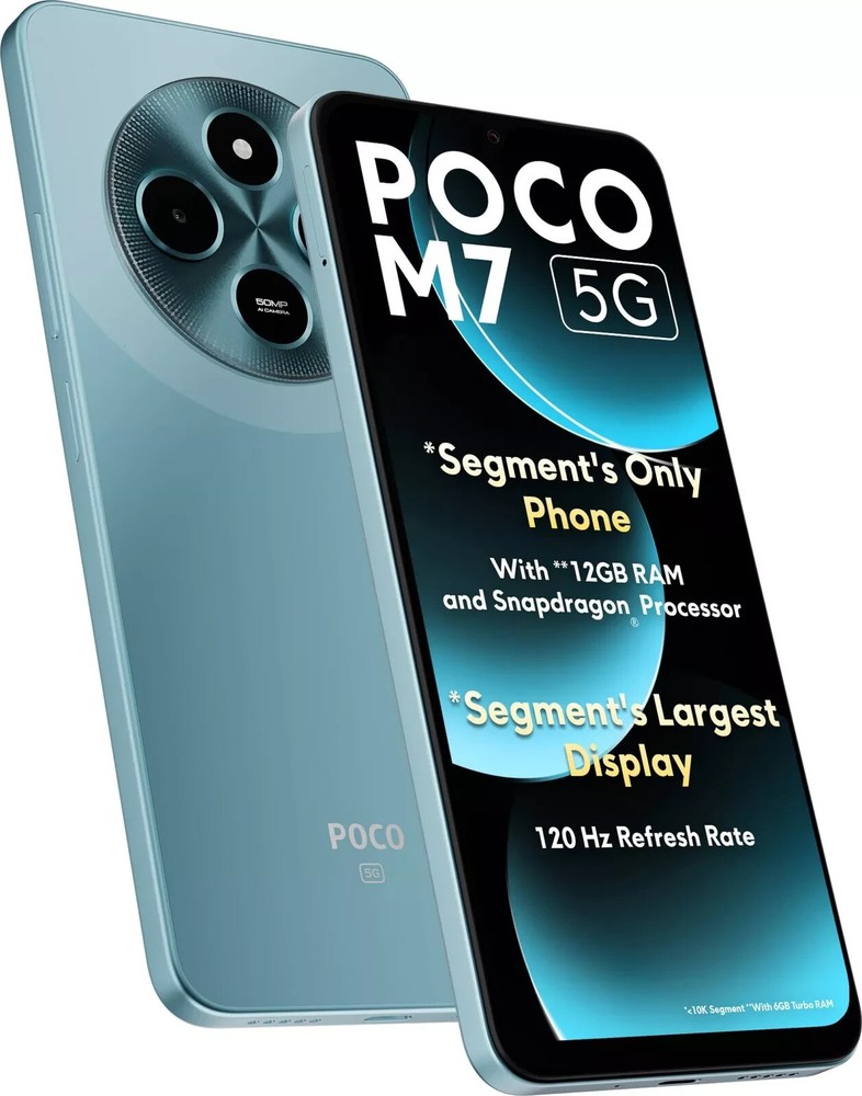 POCO M7 5G (Blue, 128 GB 6 GB ) 4 Gen 2 5G Processor 6.88 inch Global Version.