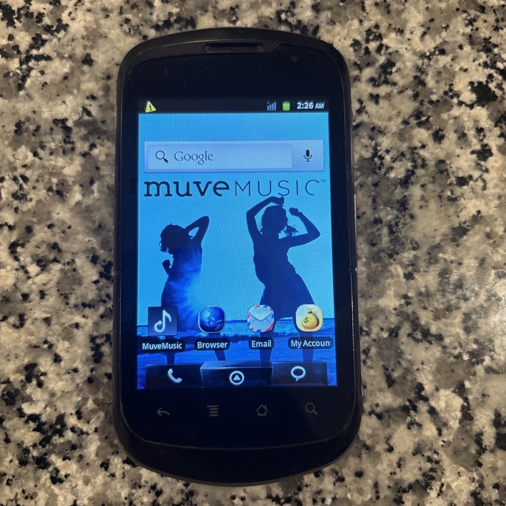 Cricket Groove X501 1GB Black Muve Music Cell Phone Very Good Used Very Rare