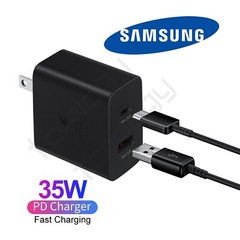 35W PD Power Adapter Duo Wall Charger+3ft charging Cable For Samsung S23 S22 S21