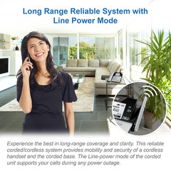 TL86103 2-Line Corded/Cordless Phone System for Small Business with Answering Ma