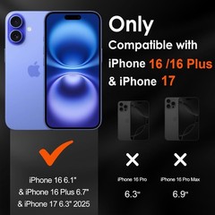 4-Pack Camera Lens Protector for iPhone 16 6.1”/16 Plus 6.7” Tempered Glass