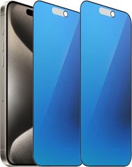2-Pack Tempered Glass Anti-Spy Privacy Protector for iPhone 15 Pro Max 6.7&Prime; Matt