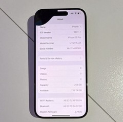 Apple iPhone 15 Pro 256GB Deep Blue Unlocked Works but Cracked and Black Spot