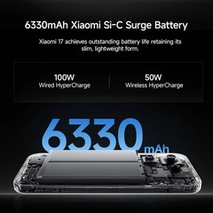 Xiaomi 17 (Black 12GB 256GB)Snapdragon® 8 Elite Gen 5 NFC Esim NO Tariffs to USA
