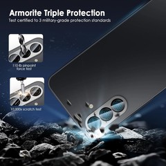 9H Tempered Glass Camera Lens Protector for Samsung Galaxy A17, Silver Ring