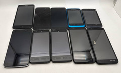 Lot of 10 Smartphones Alcatel Idol 5S Pixi 3 Flint 1X 991 Hero No Power READ