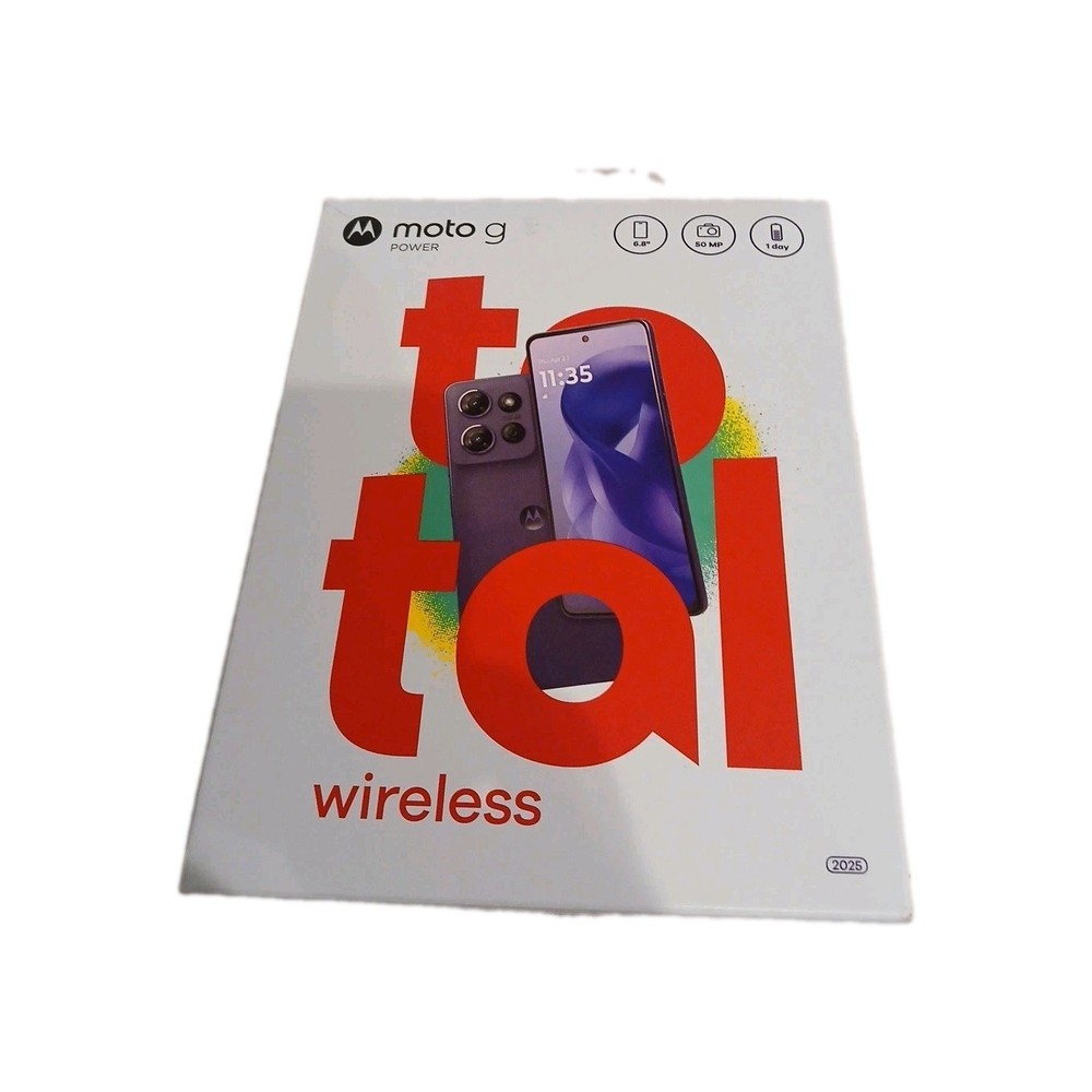 Total Wireless Motorola Moto g Power 2025, 5G, 128GB, Gray – Prepaid Smartphone